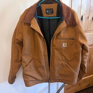 Carhartt Tan Relaxed Fit Duck Blanket Lined Jacket